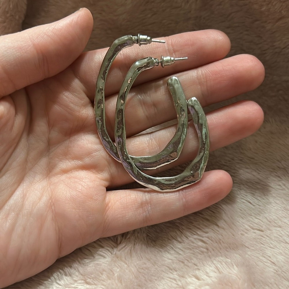Elegant Silver Hoop Earrings